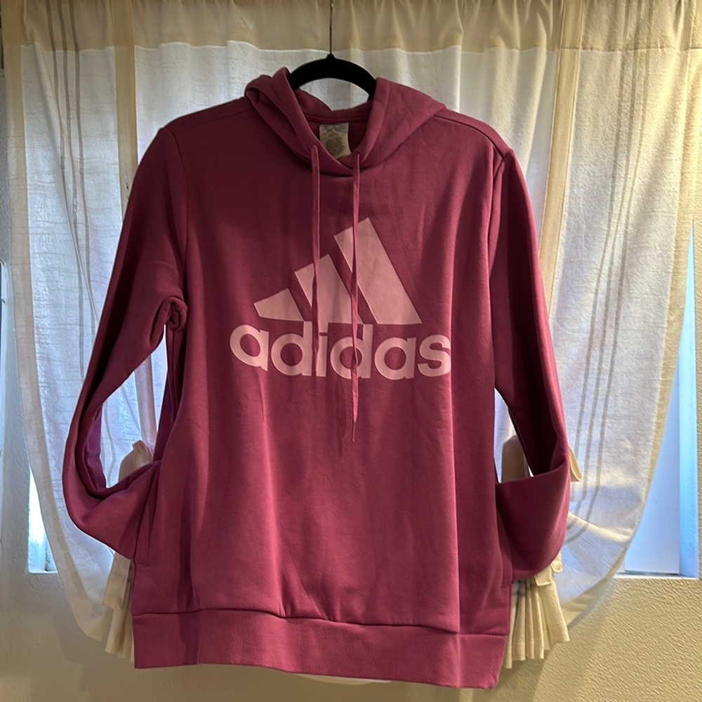 Adidas Women's Pink Hoodie Sweater